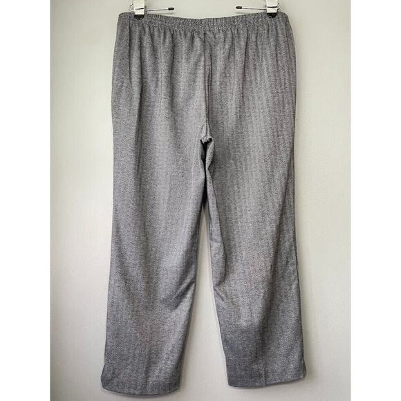 Alfred Dunner Dress Pants Size Large Trousers Herringbone Knit Twee Minimalist - Picture 5 of 6